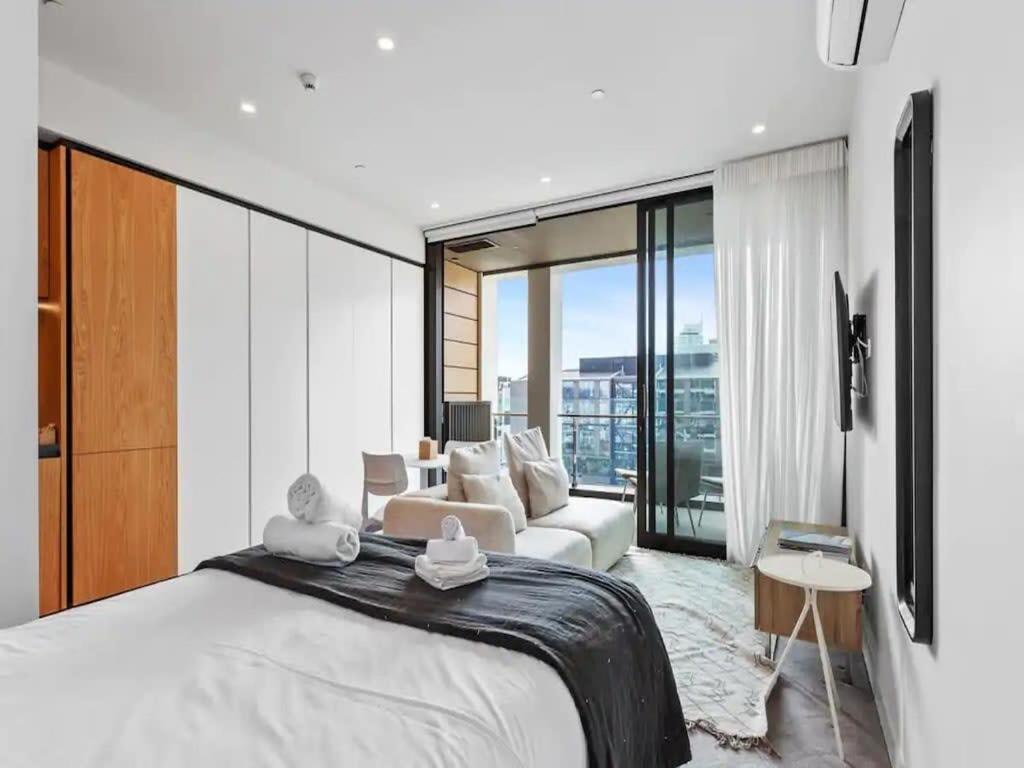 Modern One Bedroom Apartment In Wynyard Quarter Окленд Экстерьер фото